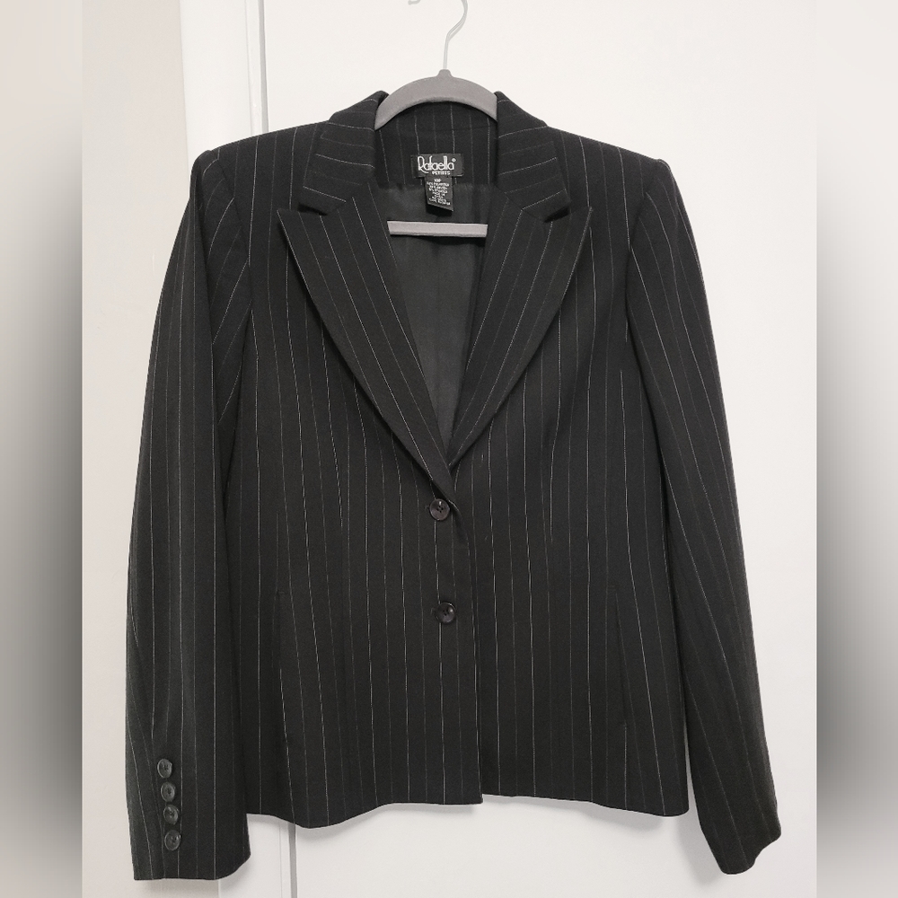 Pin Striped Black Women's Blazer Size 10P